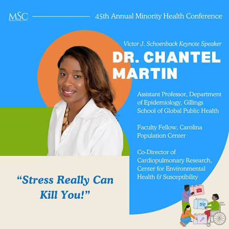 Keynote announcement: Dr. Chantel Martin, Victor J. Schoenback Keynote Speaker at the 45th Annual Minority Health Conference